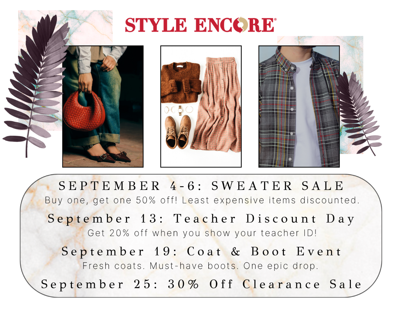 Don't miss out on our limited time events this September